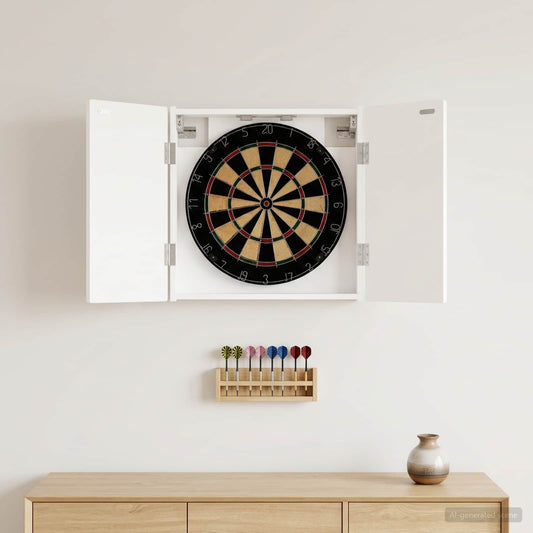 Dartboard Schrank ARNHEM Weiß 52,5 x 10,5 x 53,5 cm