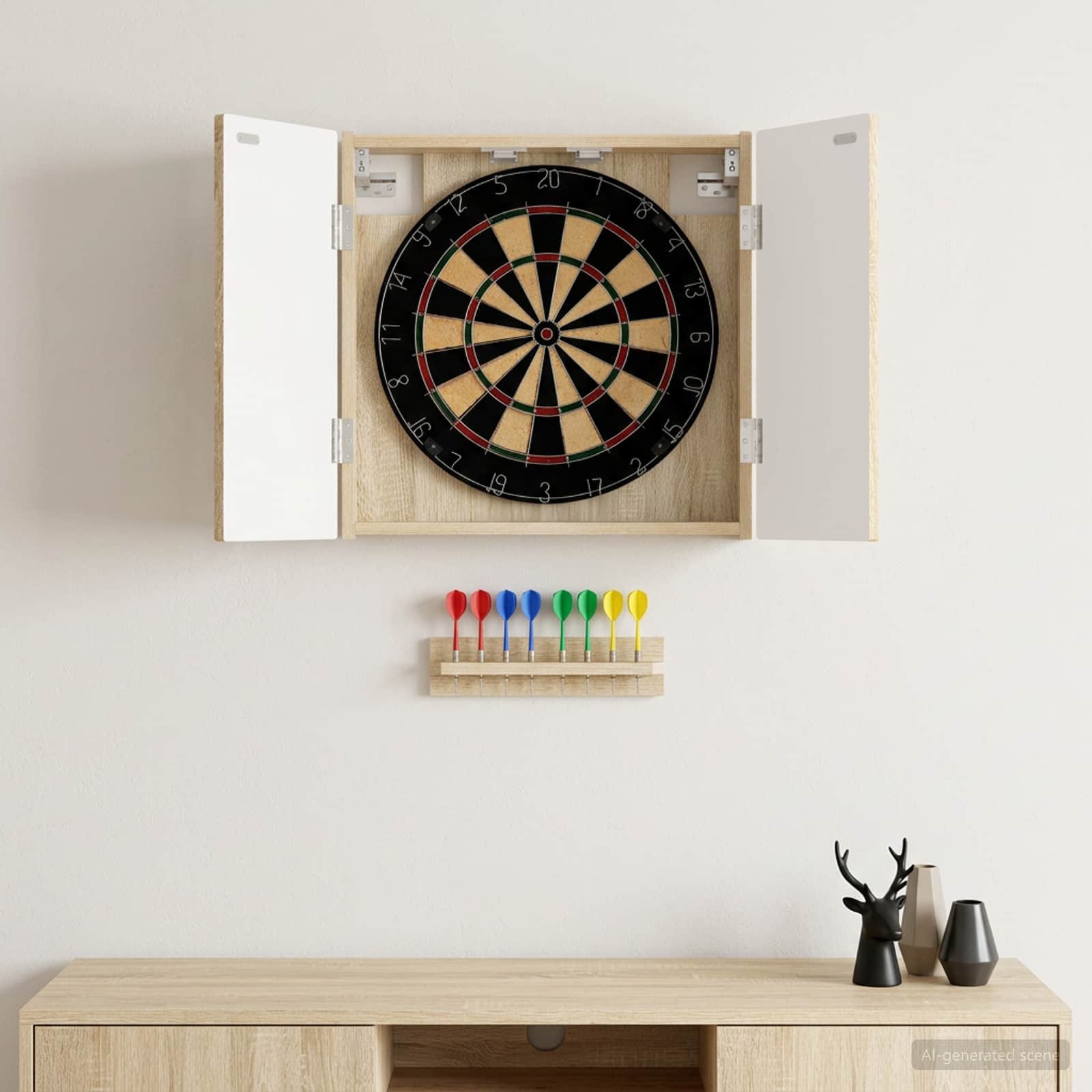 Dartboard Schrank ARNHEM Sonoma-Eiche 52,5 x 10,5 x 53,5 cm