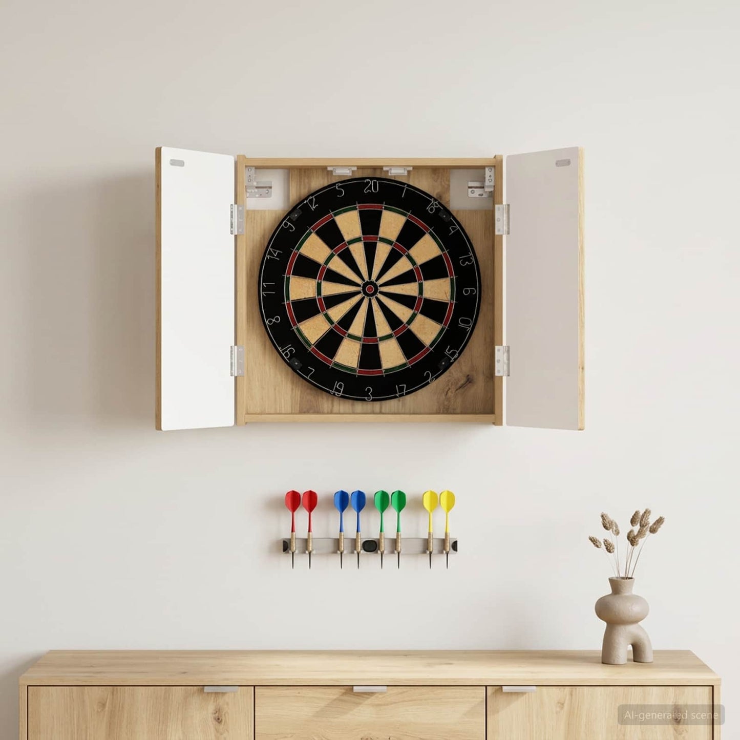 Dartboard Schrank ARNHEM Artisan-Eiche 52,5 x 10,5 x 53,5 cm