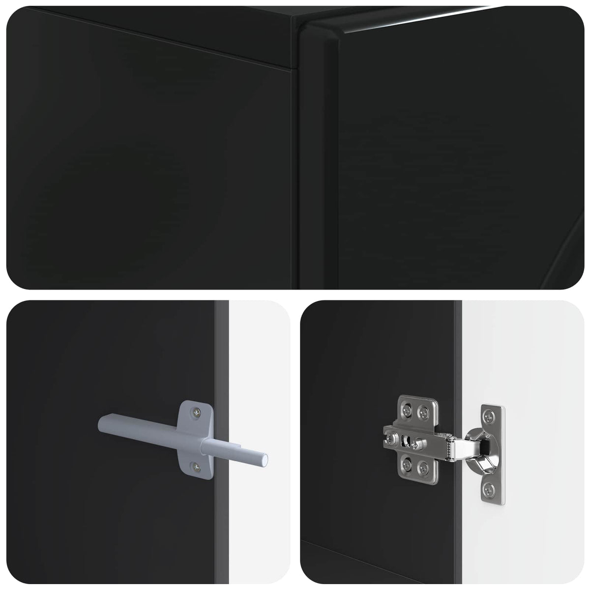 TV-Schrank Schwarz Holzwerkstoff