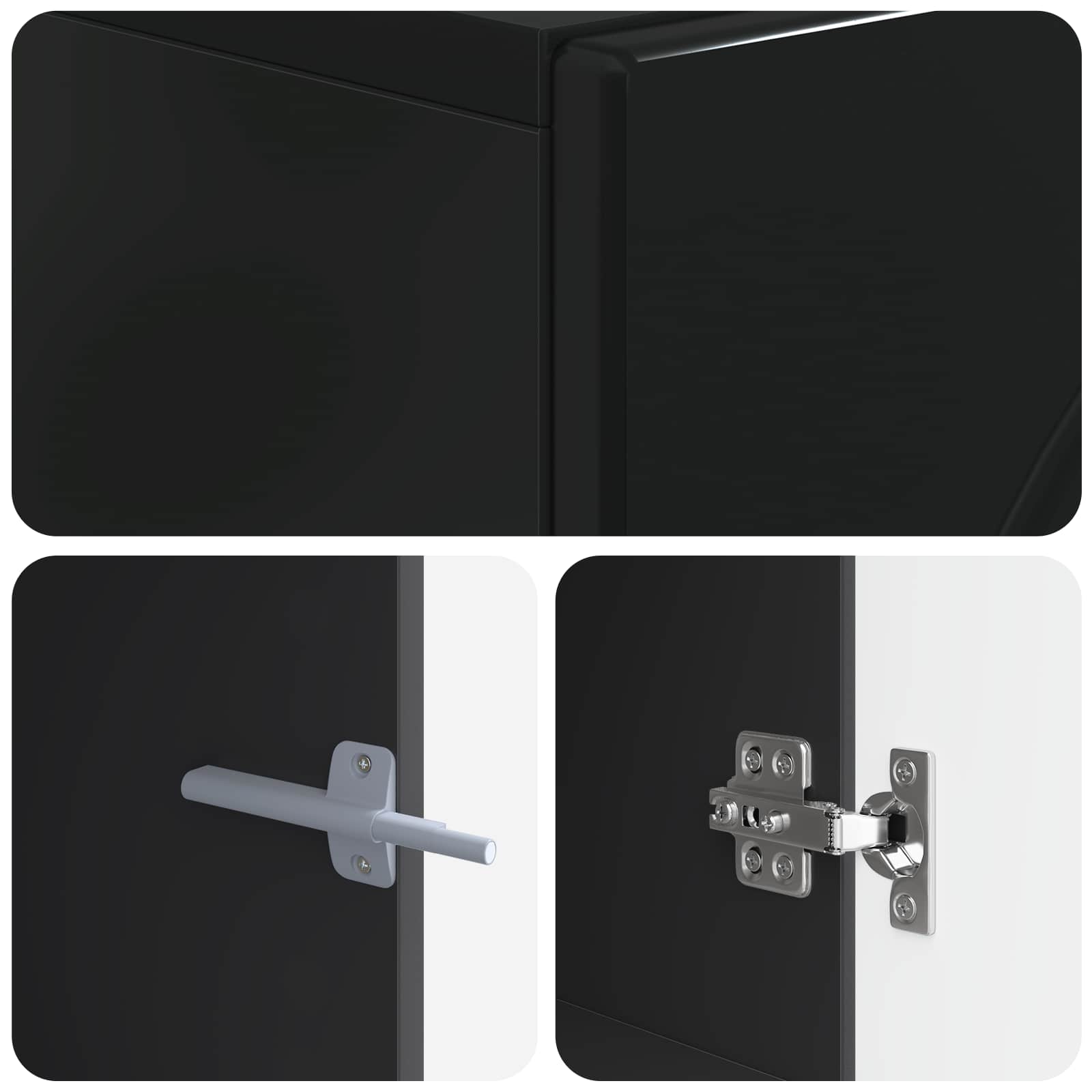 TV-Schrank Schwarz Holzwerkstoff