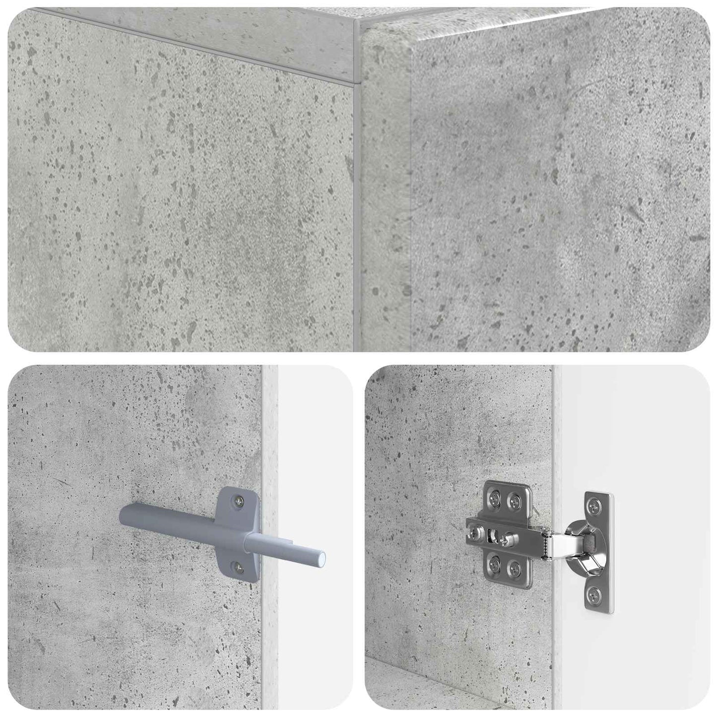 TV-Schrank Betongrau Holzwerkstoff