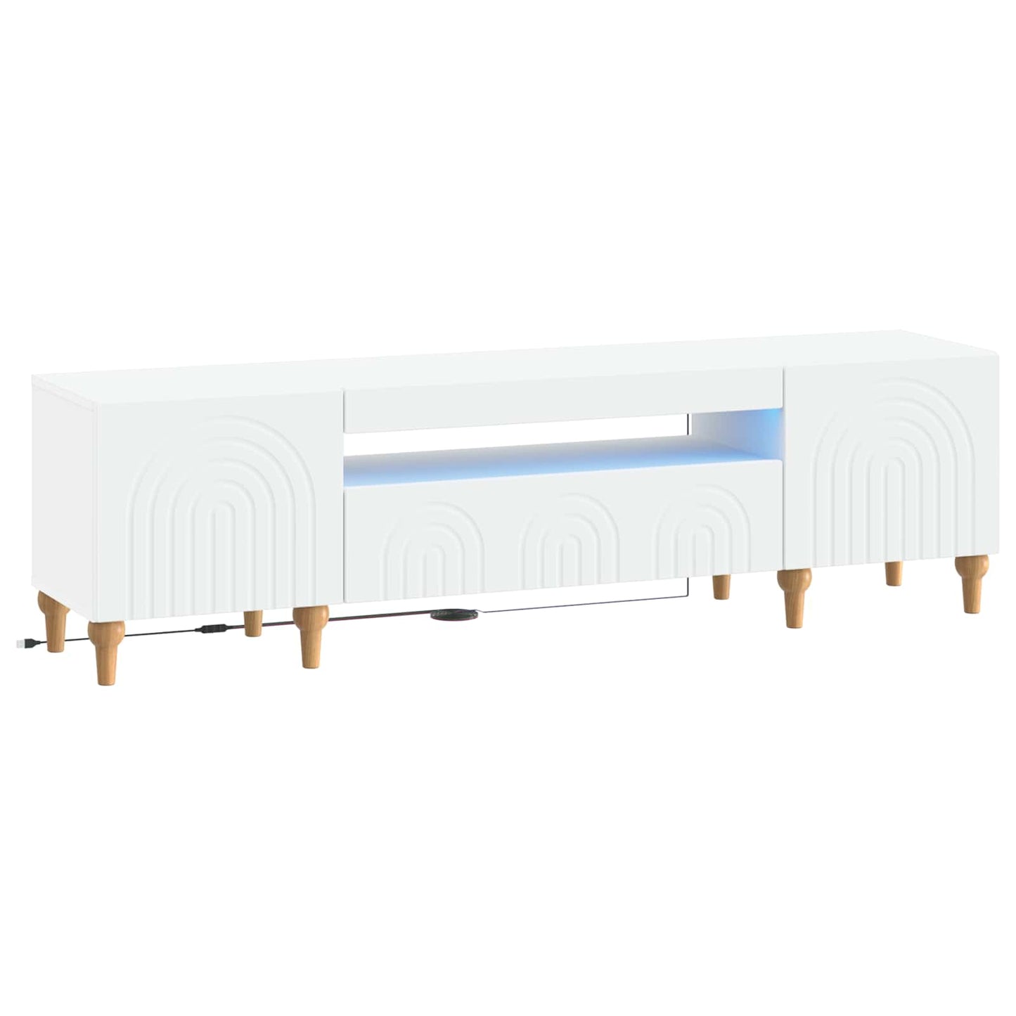 LED-TV-Schrank Weiß Holzwerkstoff