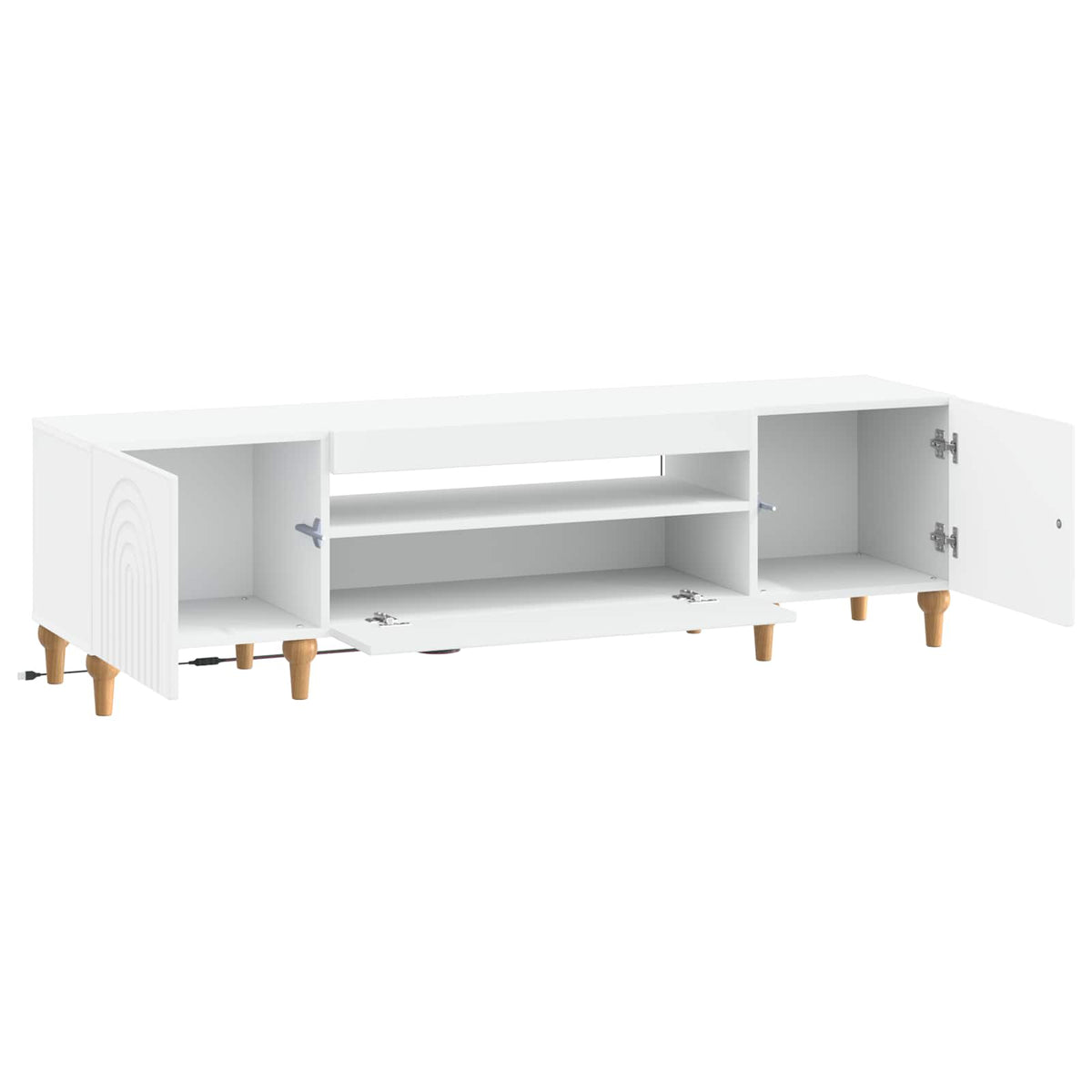 LED-TV-Schrank Weiß Holzwerkstoff