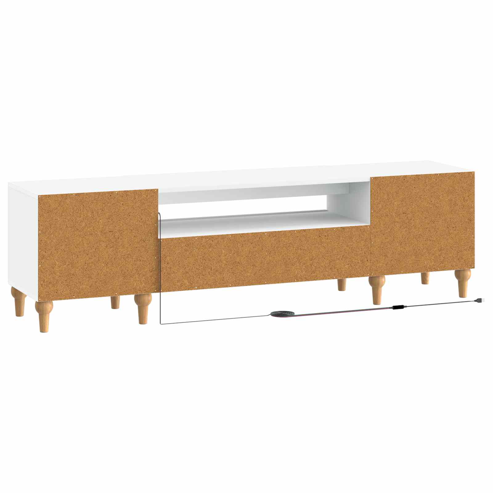 LED-TV-Schrank Weiß Holzwerkstoff