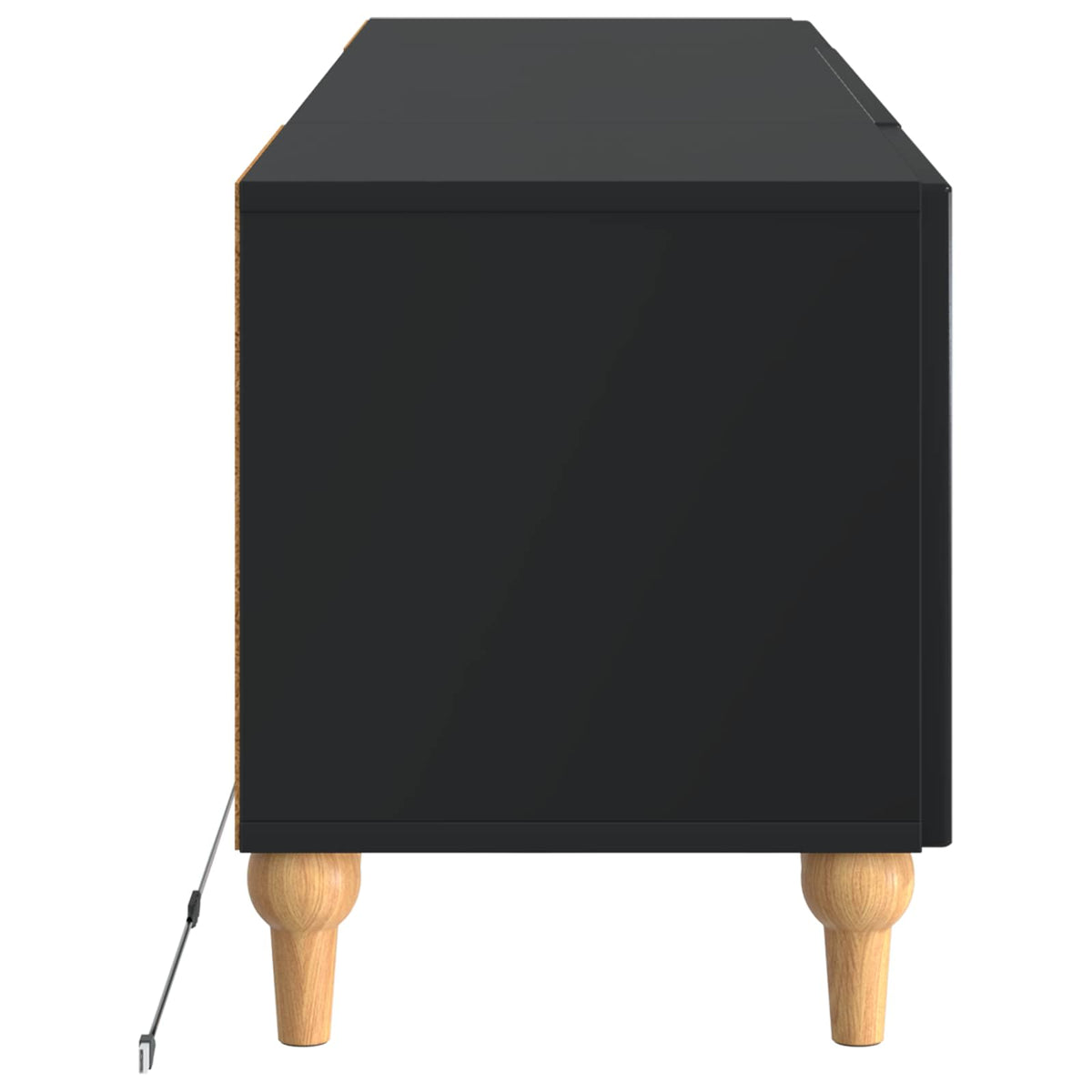 LED-TV-Schrank Schwarz Holzwerkstoff