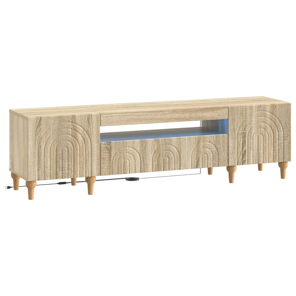LED-TV-Schrank Sonoma-Eiche Holzwerkstoff
