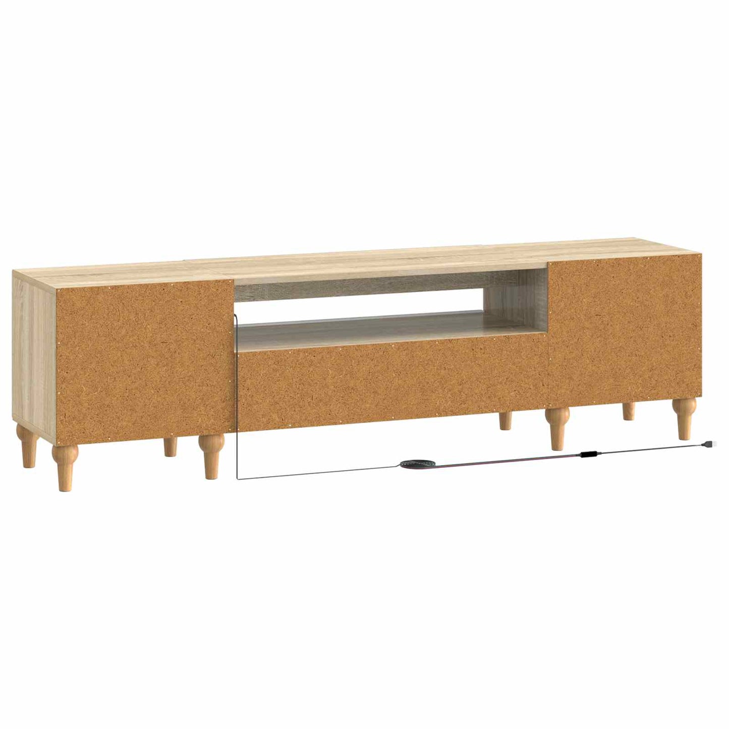 LED-TV-Schrank Sonoma-Eiche Holzwerkstoff