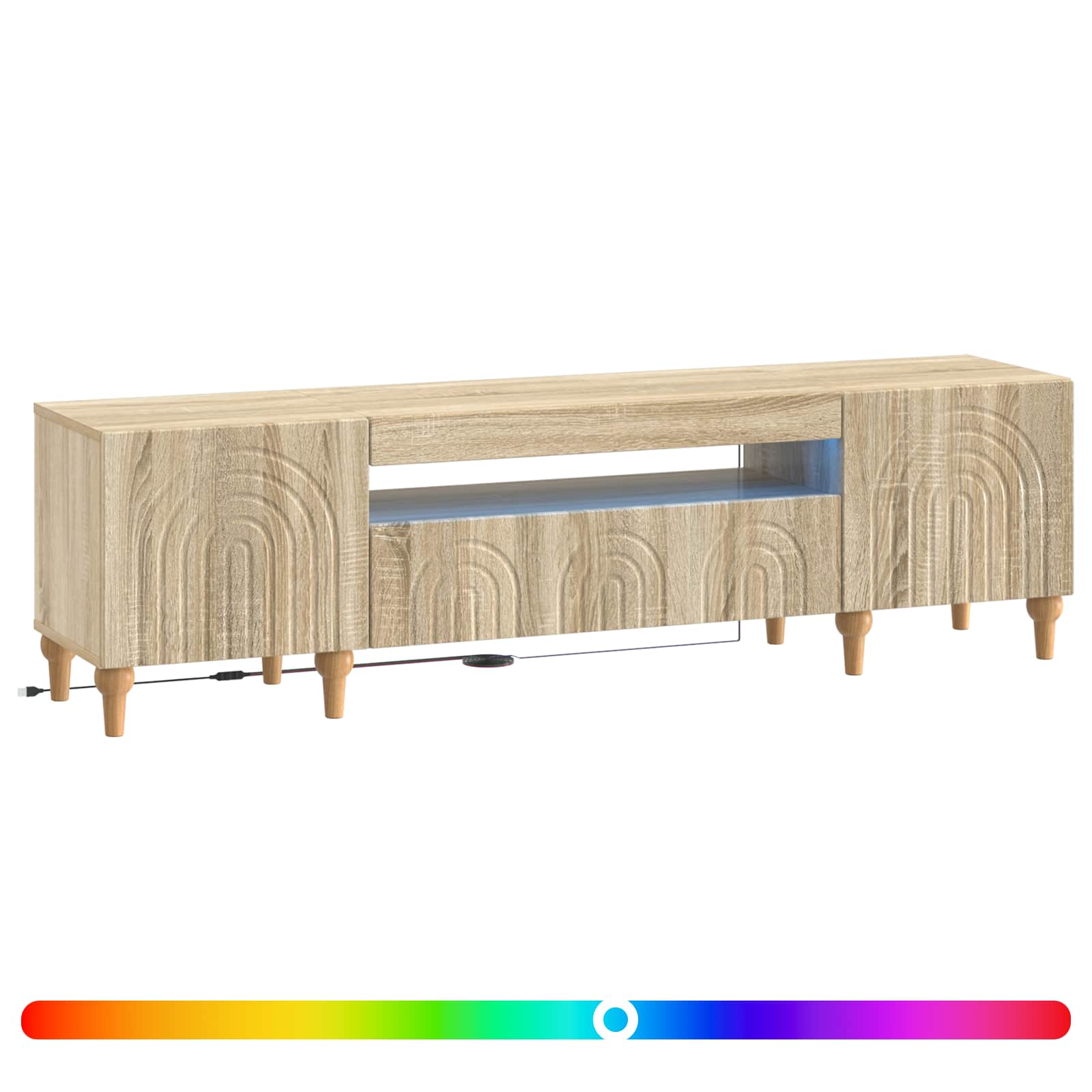 LED-TV-Schrank Sonoma-Eiche Holzwerkstoff