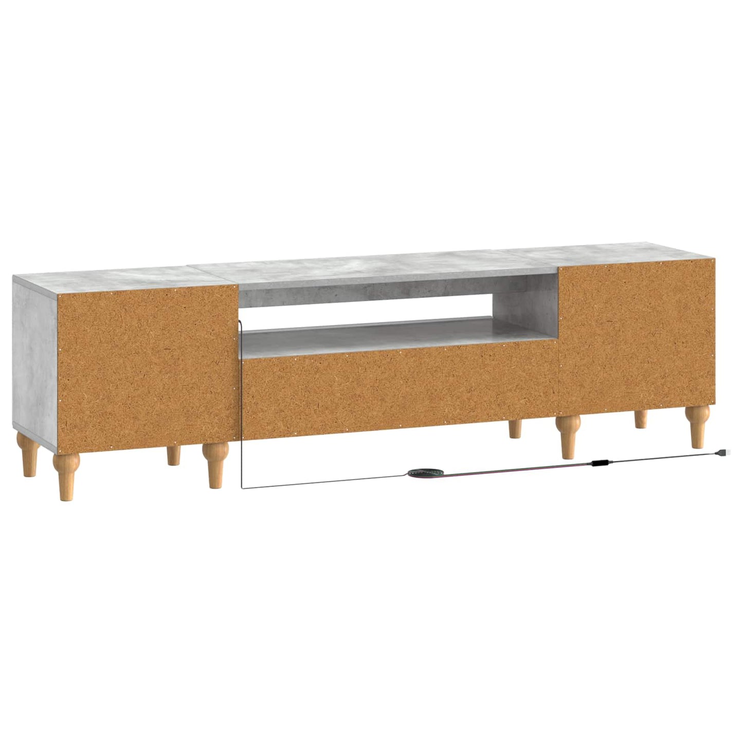 LED-TV-Schrank Betongrau Holzwerkstoff