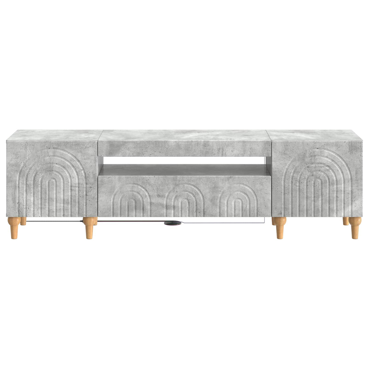 LED-TV-Schrank Betongrau Holzwerkstoff