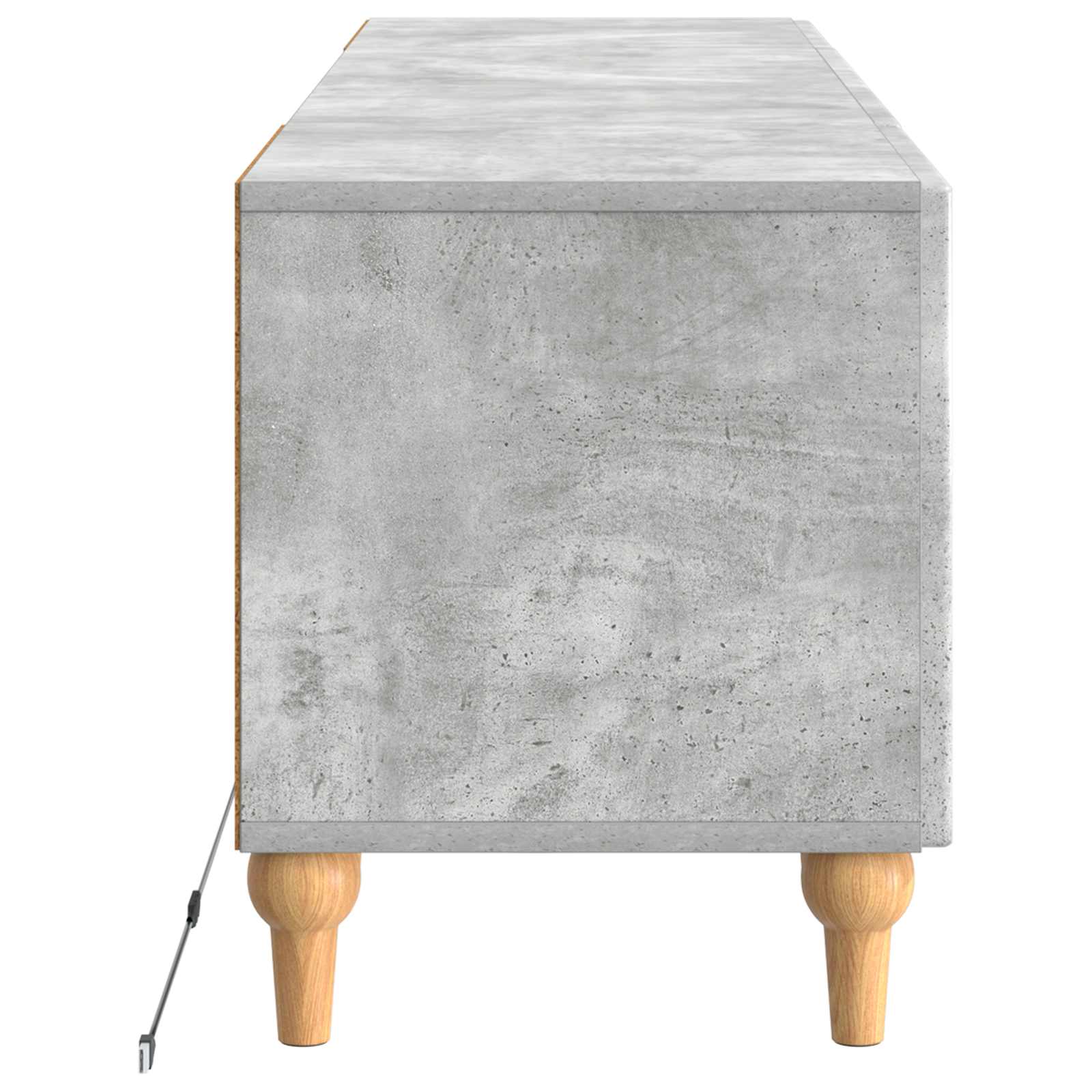 LED-TV-Schrank Betongrau Holzwerkstoff