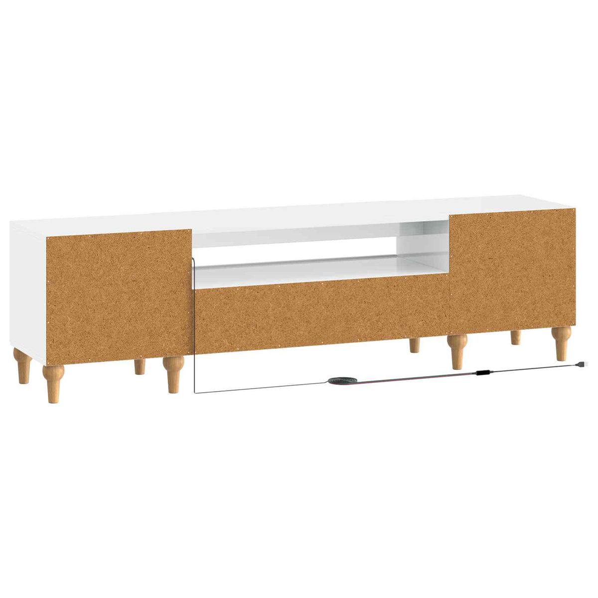LED-TV-Schrank Hochglanz Weiß Holzwerkstoff