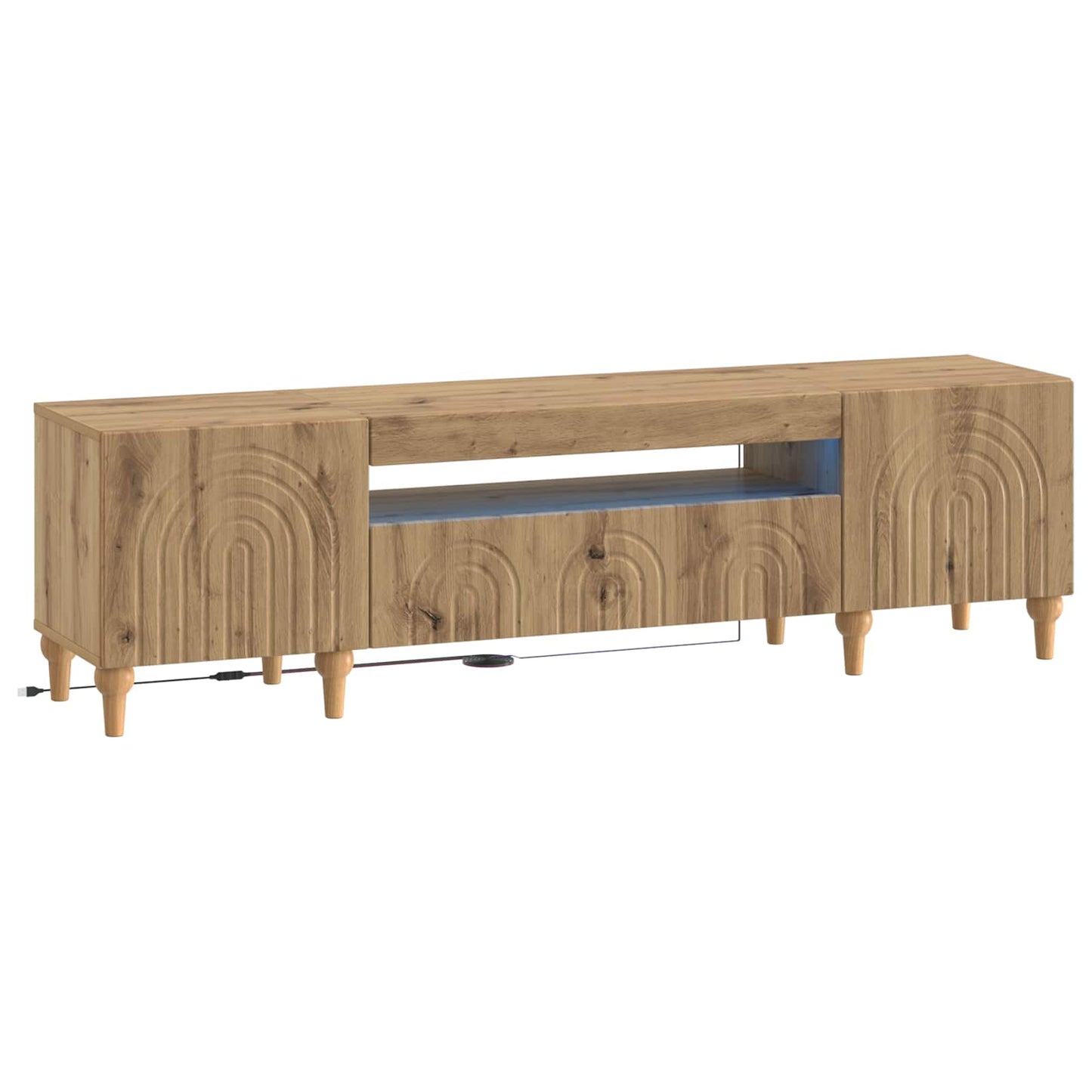 LED-TV-Schrank ALKMAAR Artisan-Eiche Holzwerkstoff