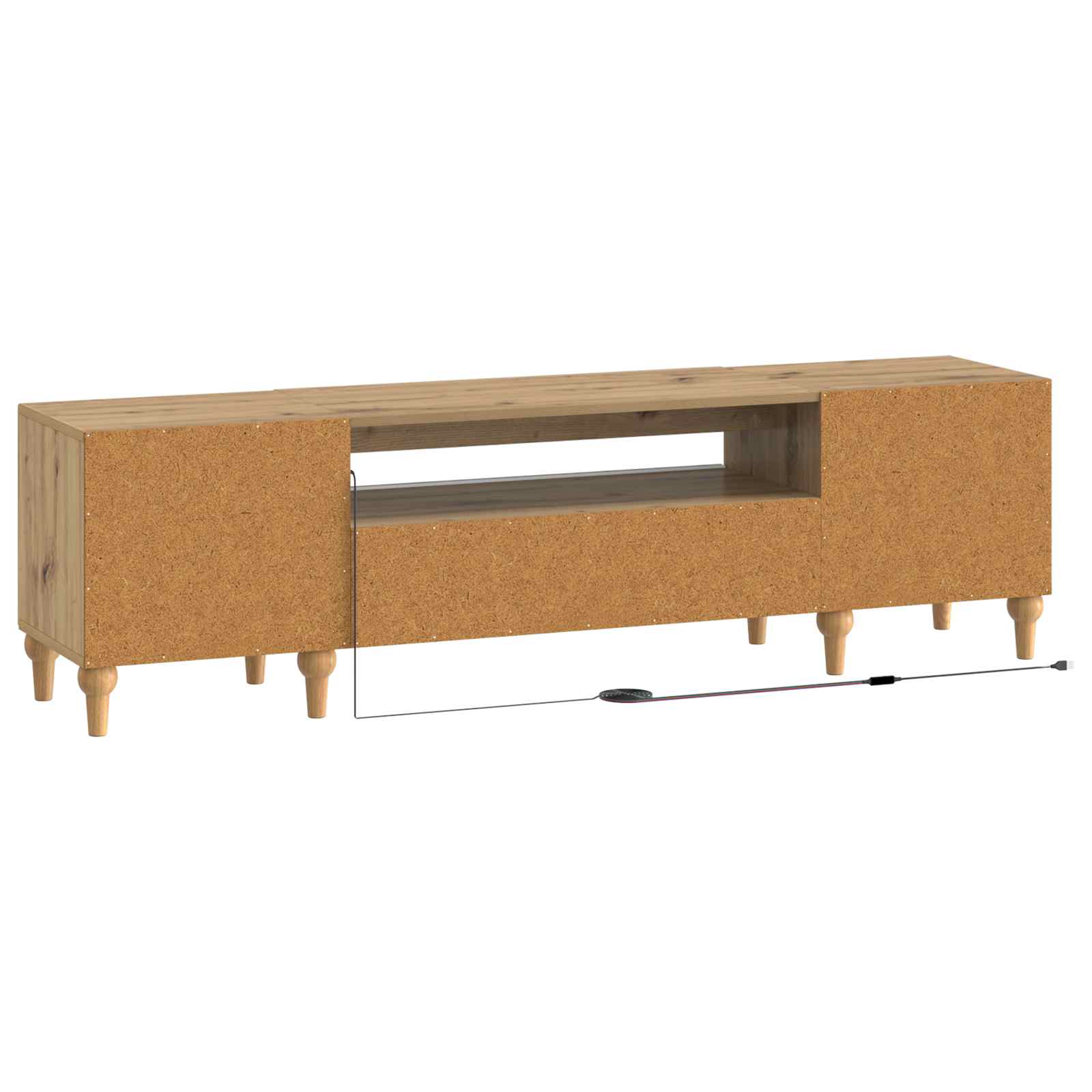 LED-TV-Schrank ALKMAAR Artisan-Eiche Holzwerkstoff