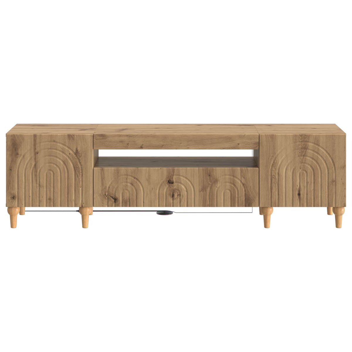 LED-TV-Schrank ALKMAAR Artisan-Eiche Holzwerkstoff
