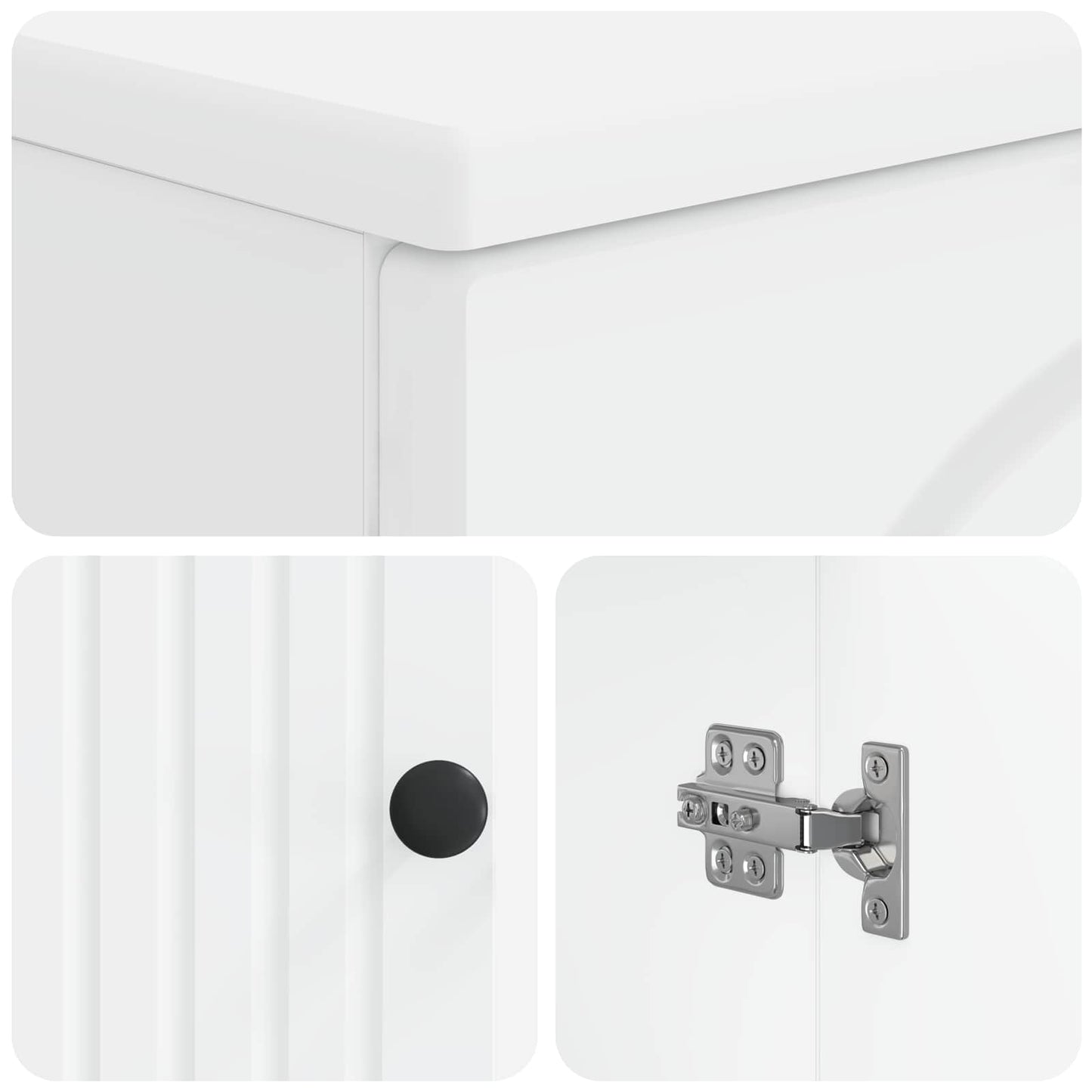 Toilettenschrank ALKMAAR Weiß 66 x 25,5 x 190 cm Holzwerkstoff