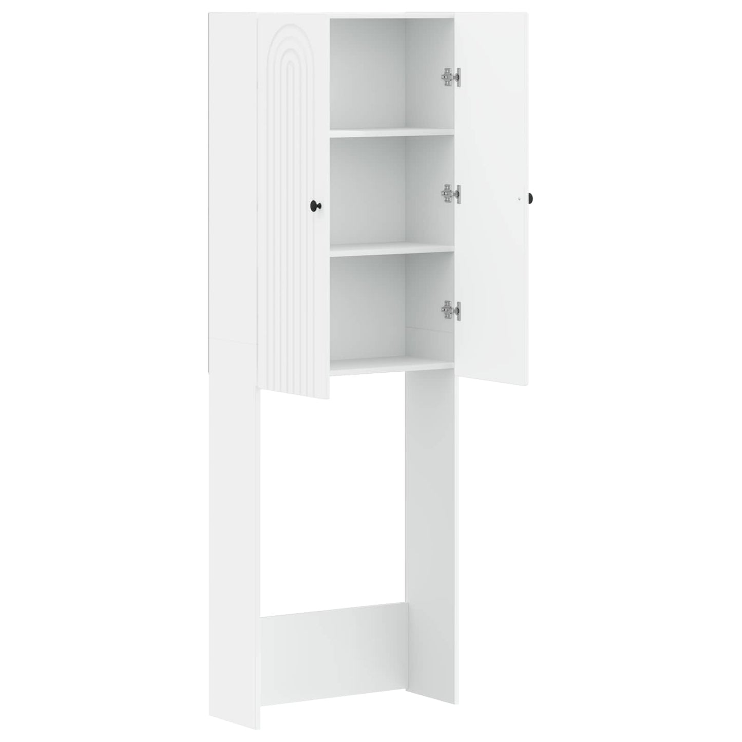 Toilettenschrank ALKMAAR Weiß 66 x 25,5 x 190 cm Holzwerkstoff