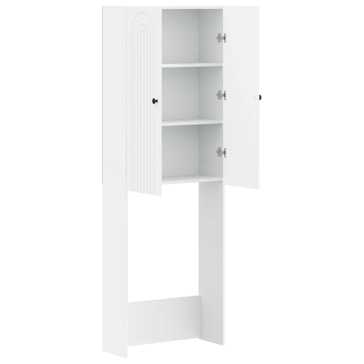 Toilettenschrank ALKMAAR Weiß 66 x 25,5 x 190 cm Holzwerkstoff