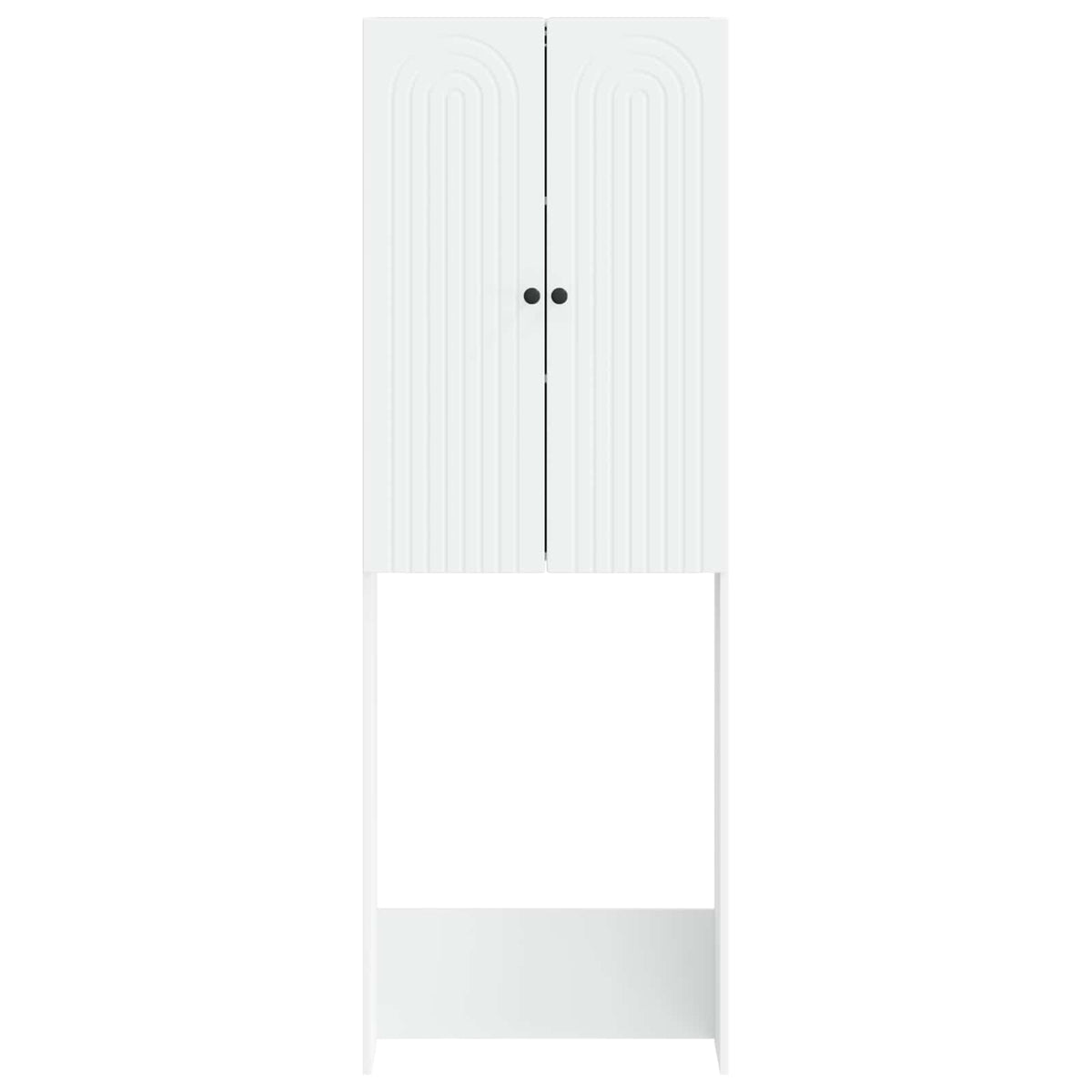 Toilettenschrank ALKMAAR Weiß 66 x 25,5 x 190 cm Holzwerkstoff