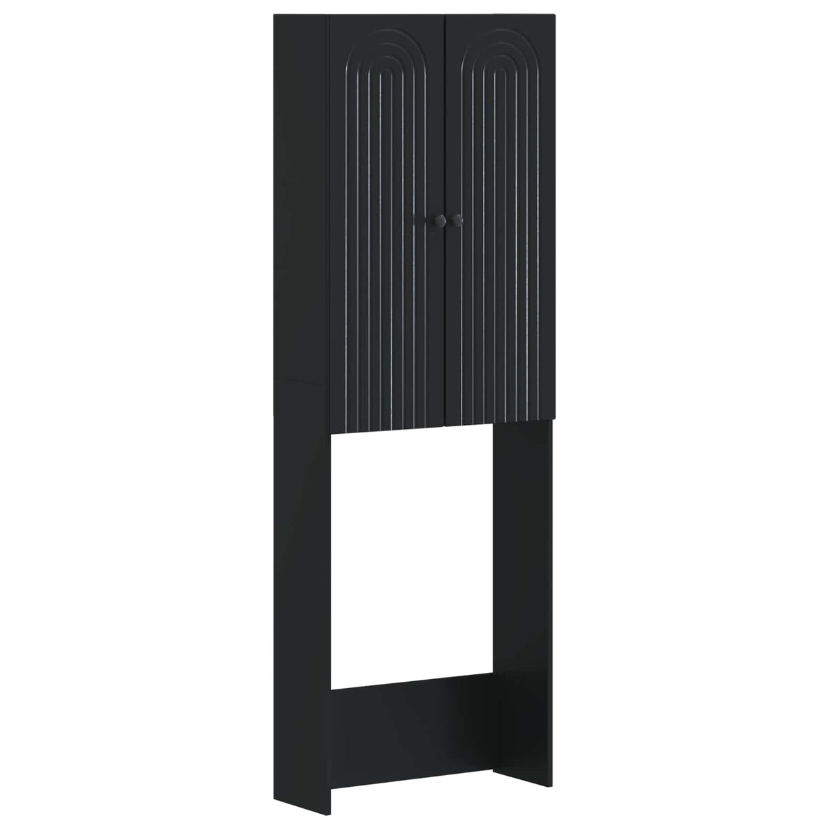 Toilettenschrank ALKMAAR Schwarz 66 x 25,5 x 190 cm