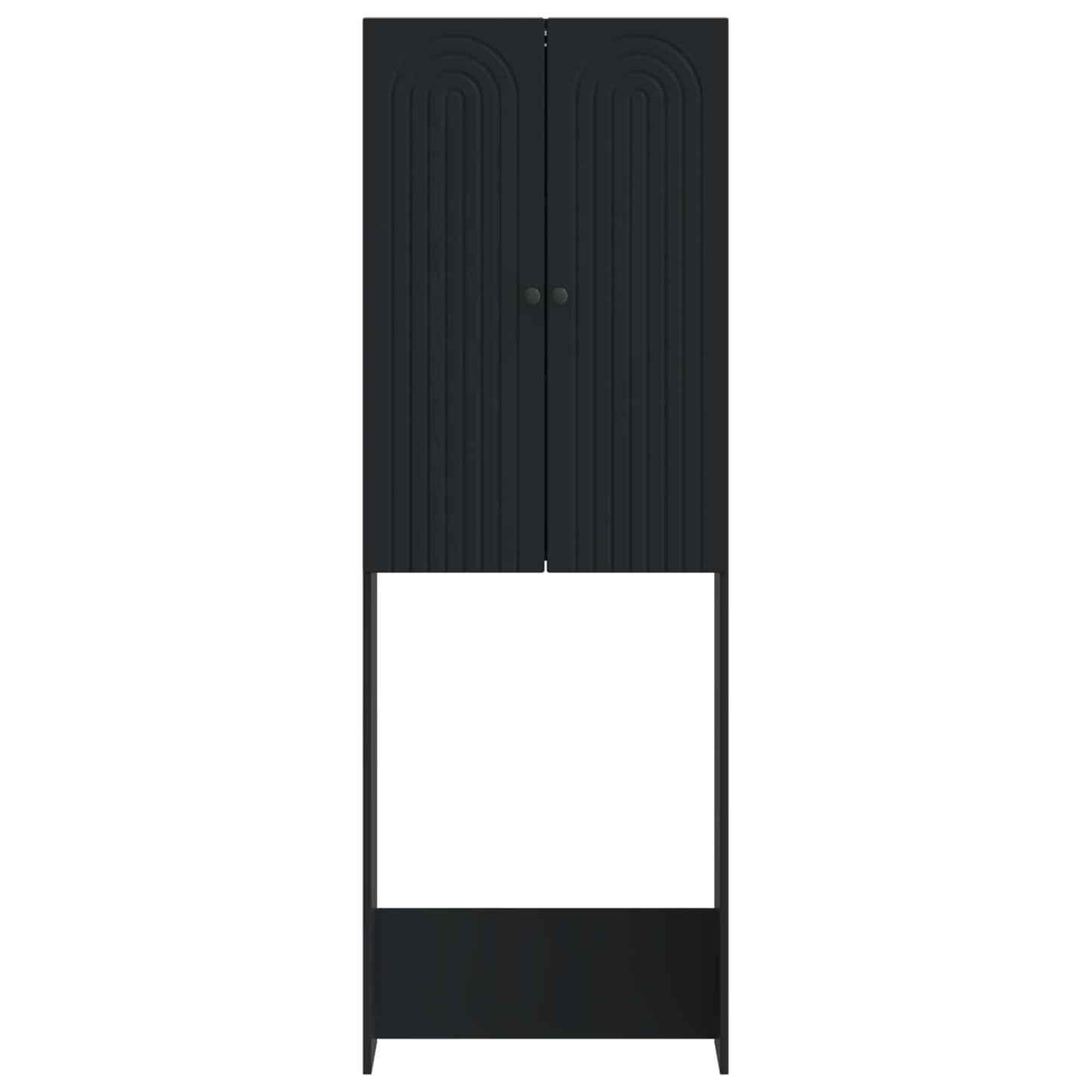 Toilettenschrank ALKMAAR Schwarz 66 x 25,5 x 190 cm