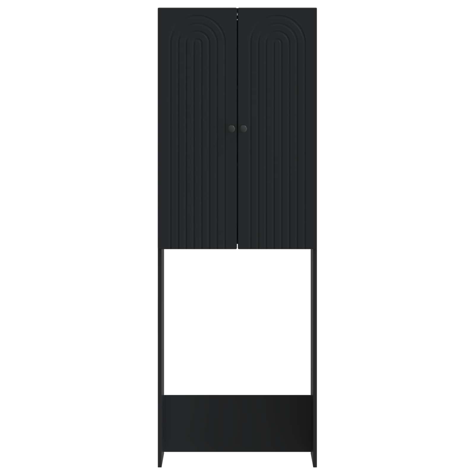 Toilettenschrank ALKMAAR Schwarz 66 x 25,5 x 190 cm