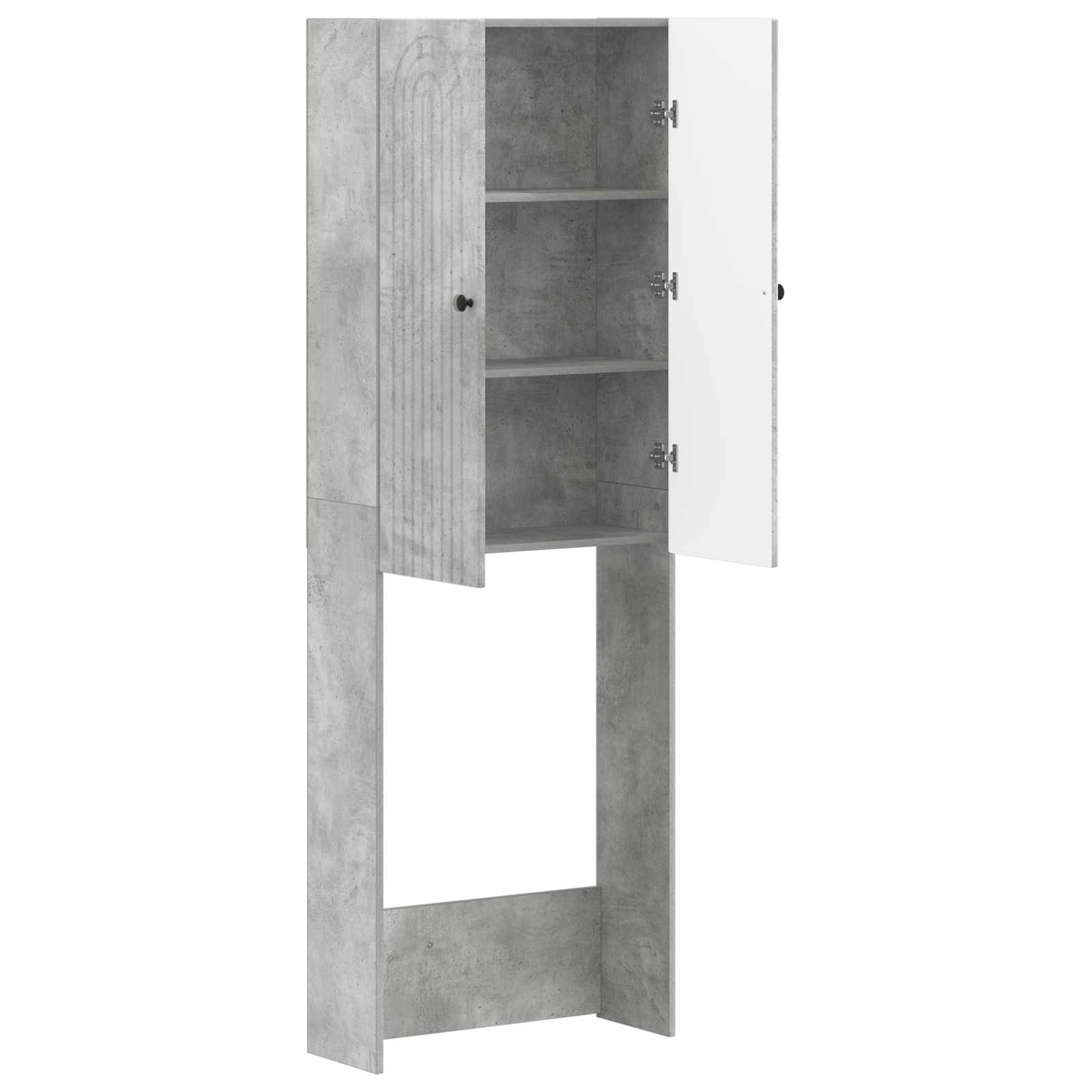 Toilettenschrank ALKMAAR Betongrau 66 x 25,5 x 190 cm