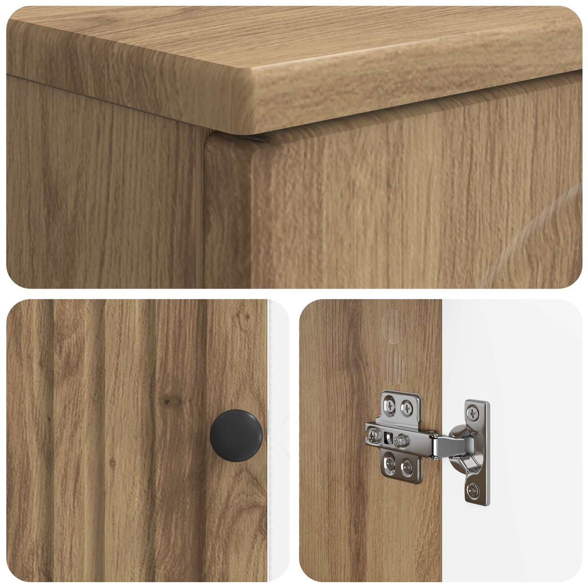 Toilettenschrank ALKMAAR Artisan-Eiche 66 x 25,5 x 190 cm
