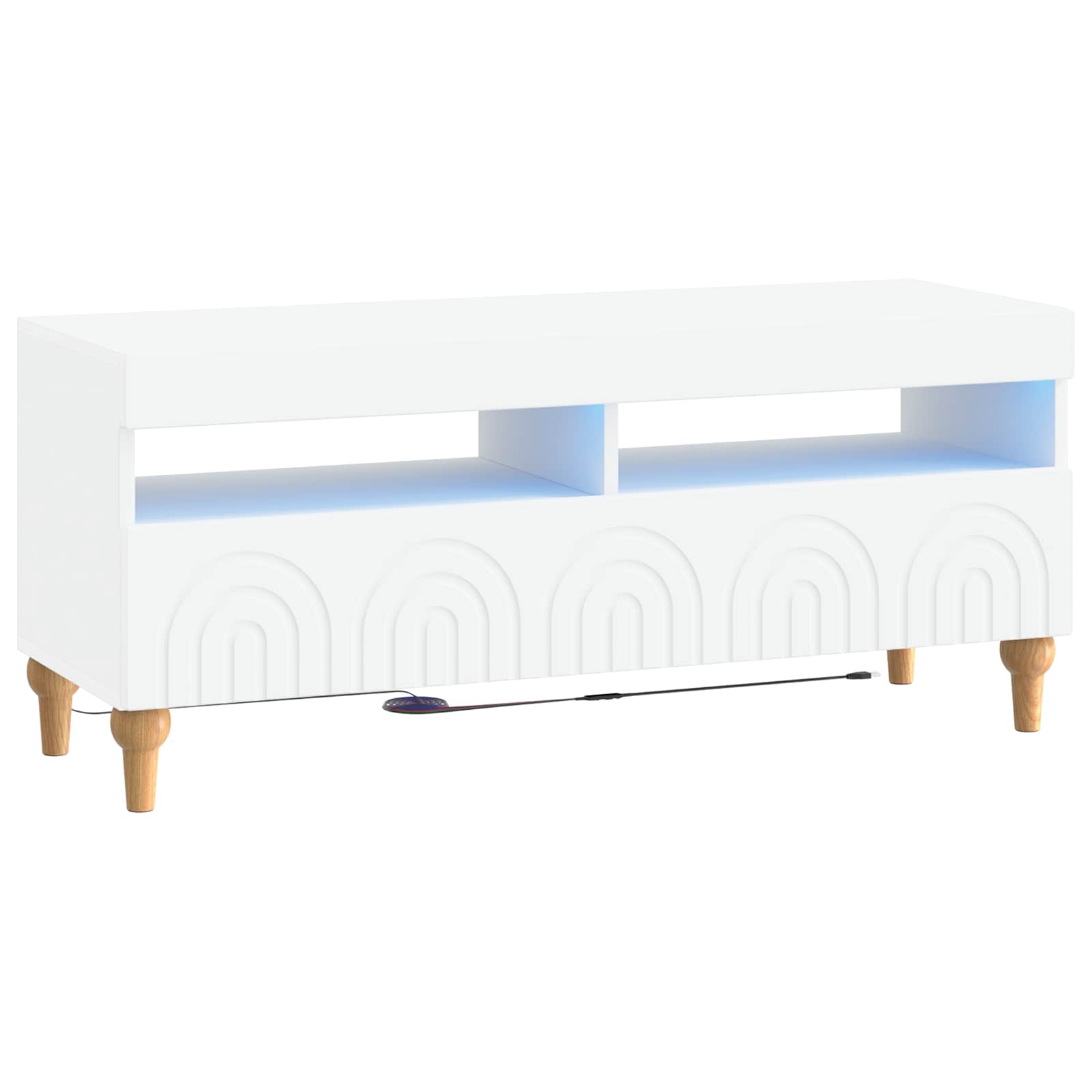 LED-TV-Schrank Weiß Holzwerkstoff
