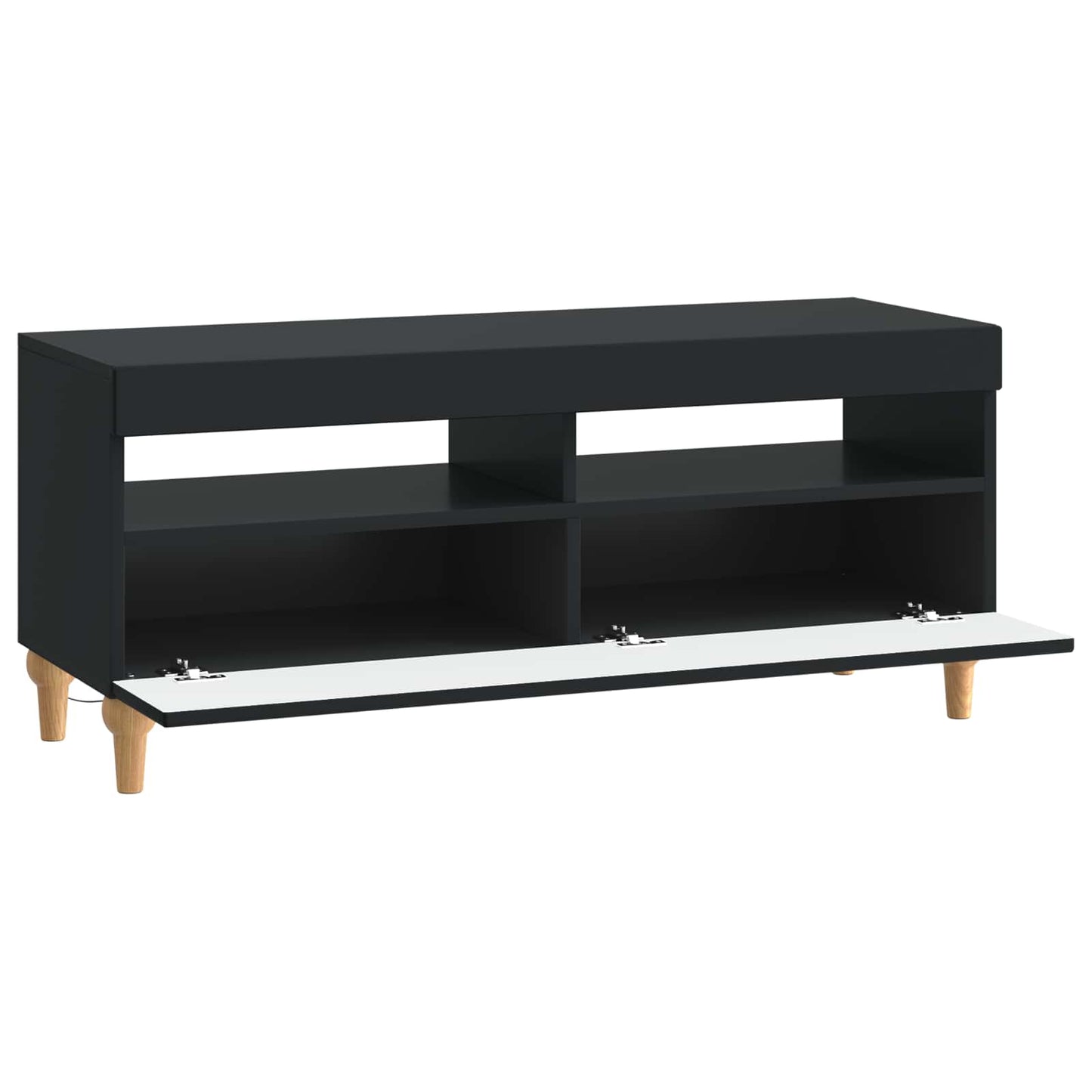 LED-TV-Schrank Schwarz Holzwerkstoff