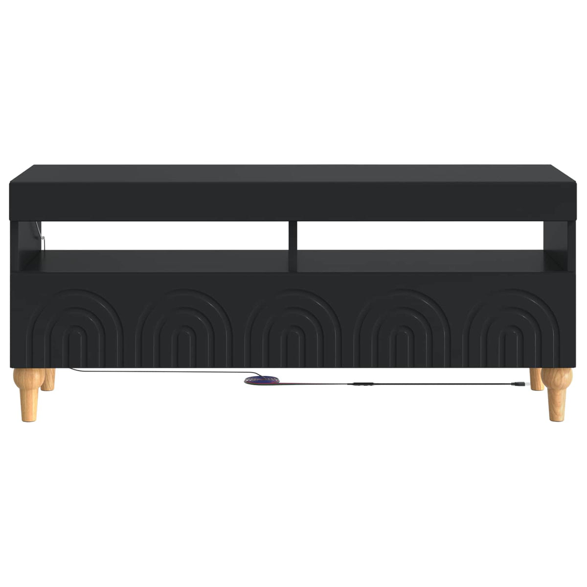 LED-TV-Schrank Schwarz Holzwerkstoff