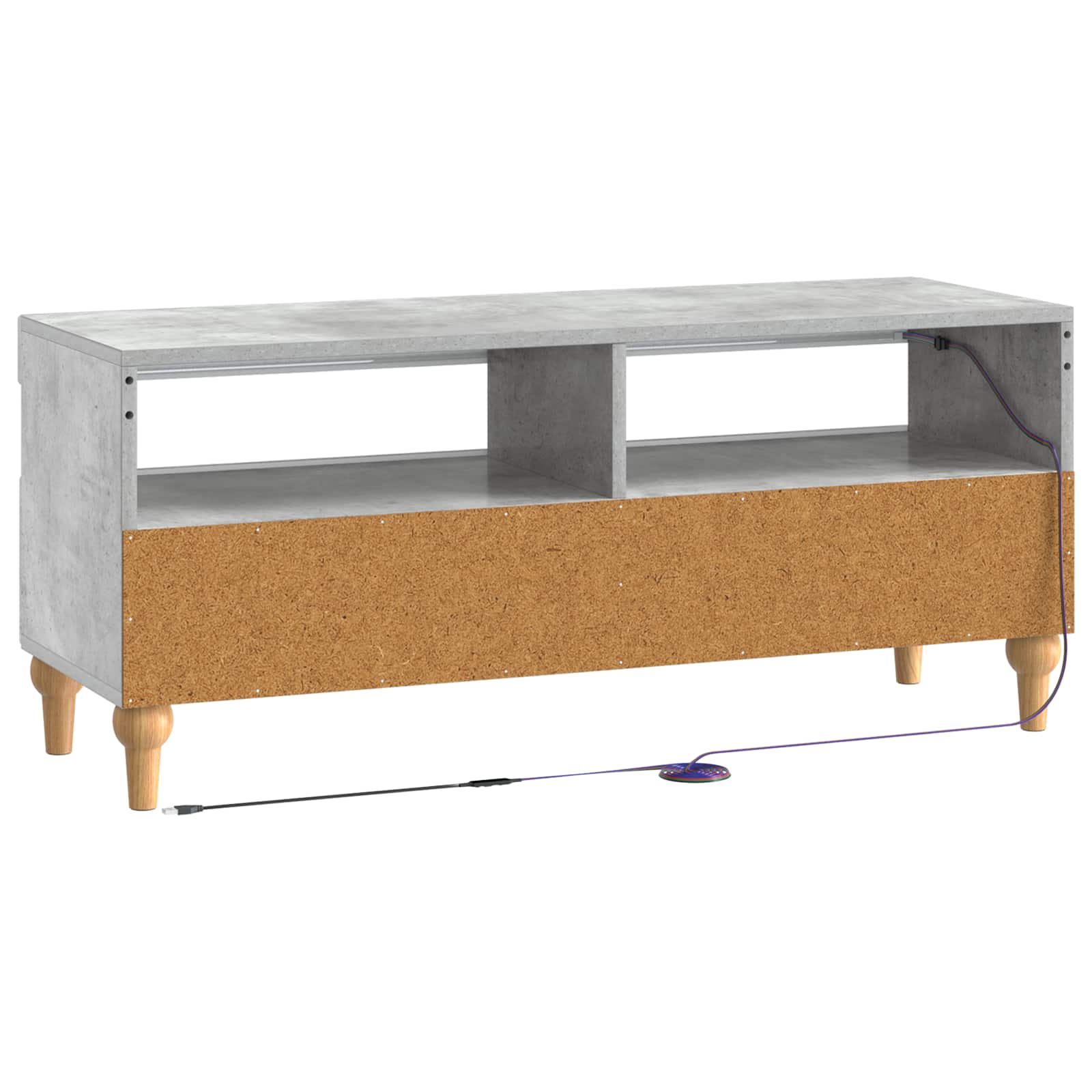 LED-TV-Schrank Betongrau Holzwerkstoff