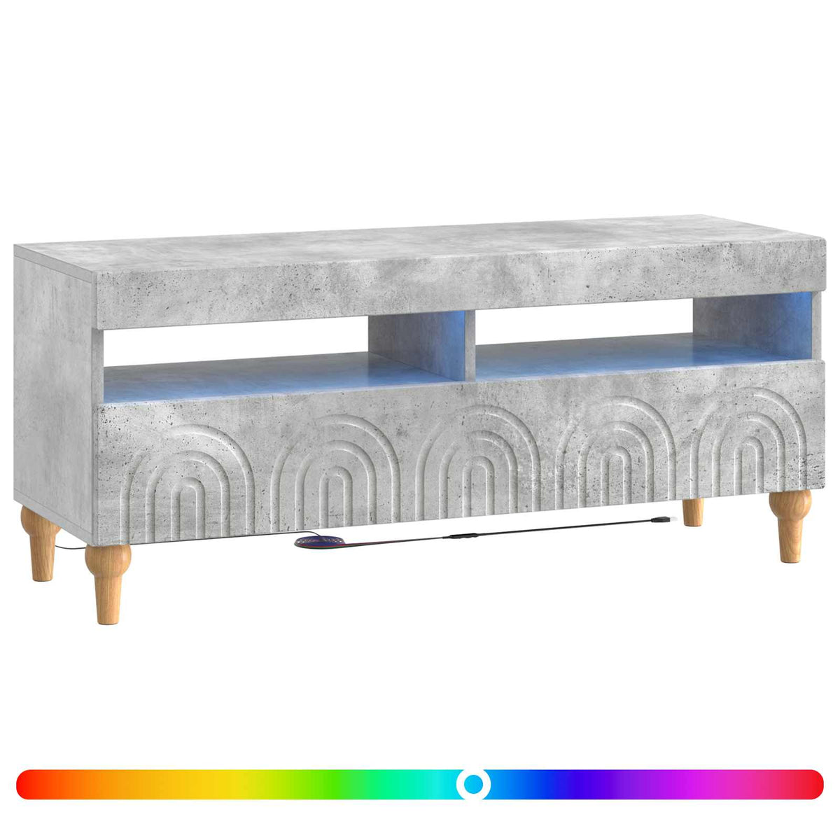 LED-TV-Schrank Betongrau Holzwerkstoff