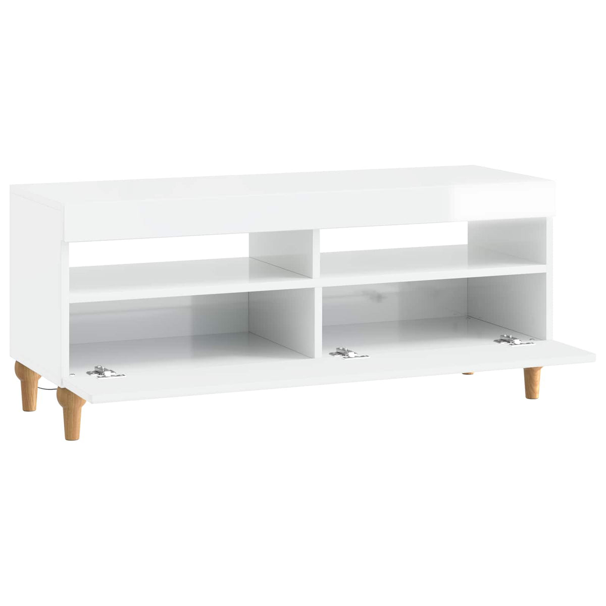 LED-TV-Schrank Hochglanz Weiß Holzwerkstoff