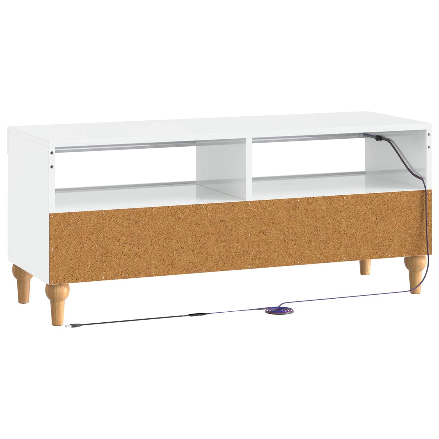 LED-TV-Schrank Hochglanz Weiß Holzwerkstoff
