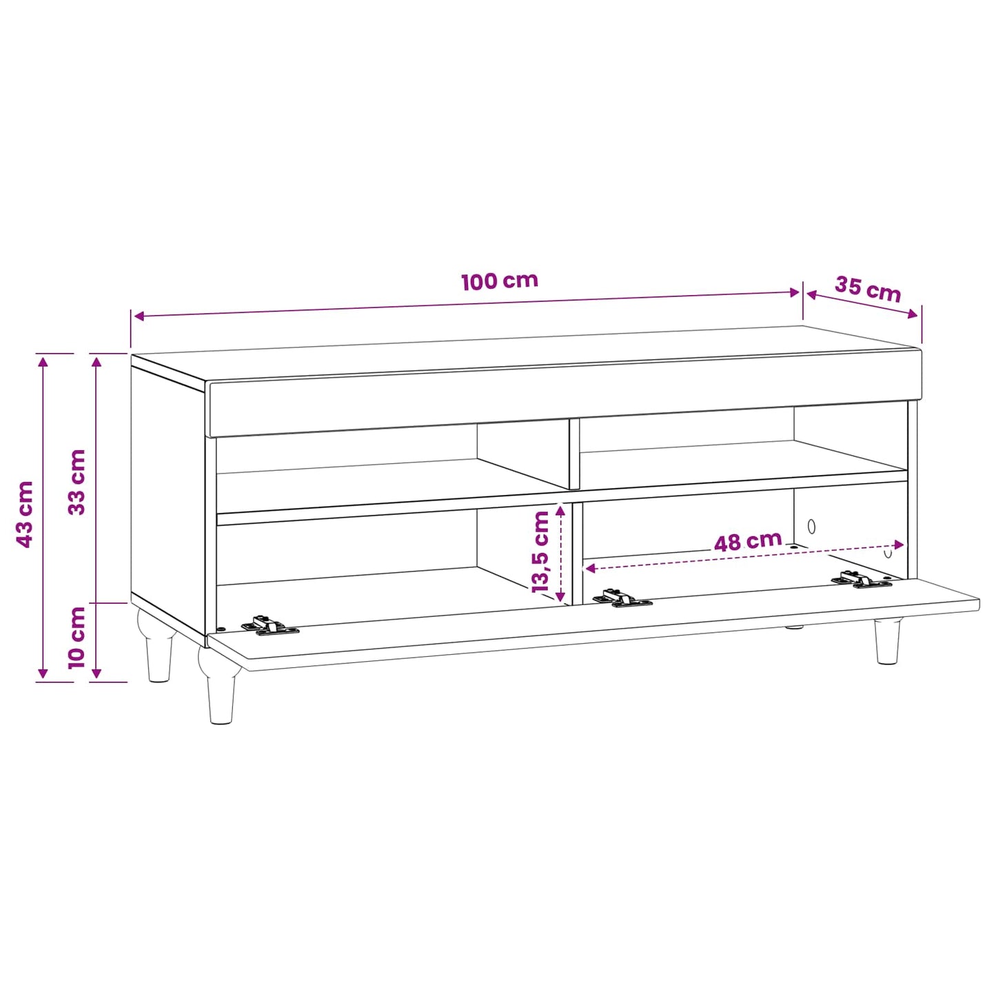 LED-TV-Schrank Artisan-Eiche Holzwerkstoff