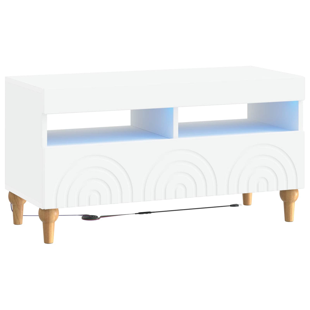 LED-TV-Schrank Weiß Holzwerkstoff