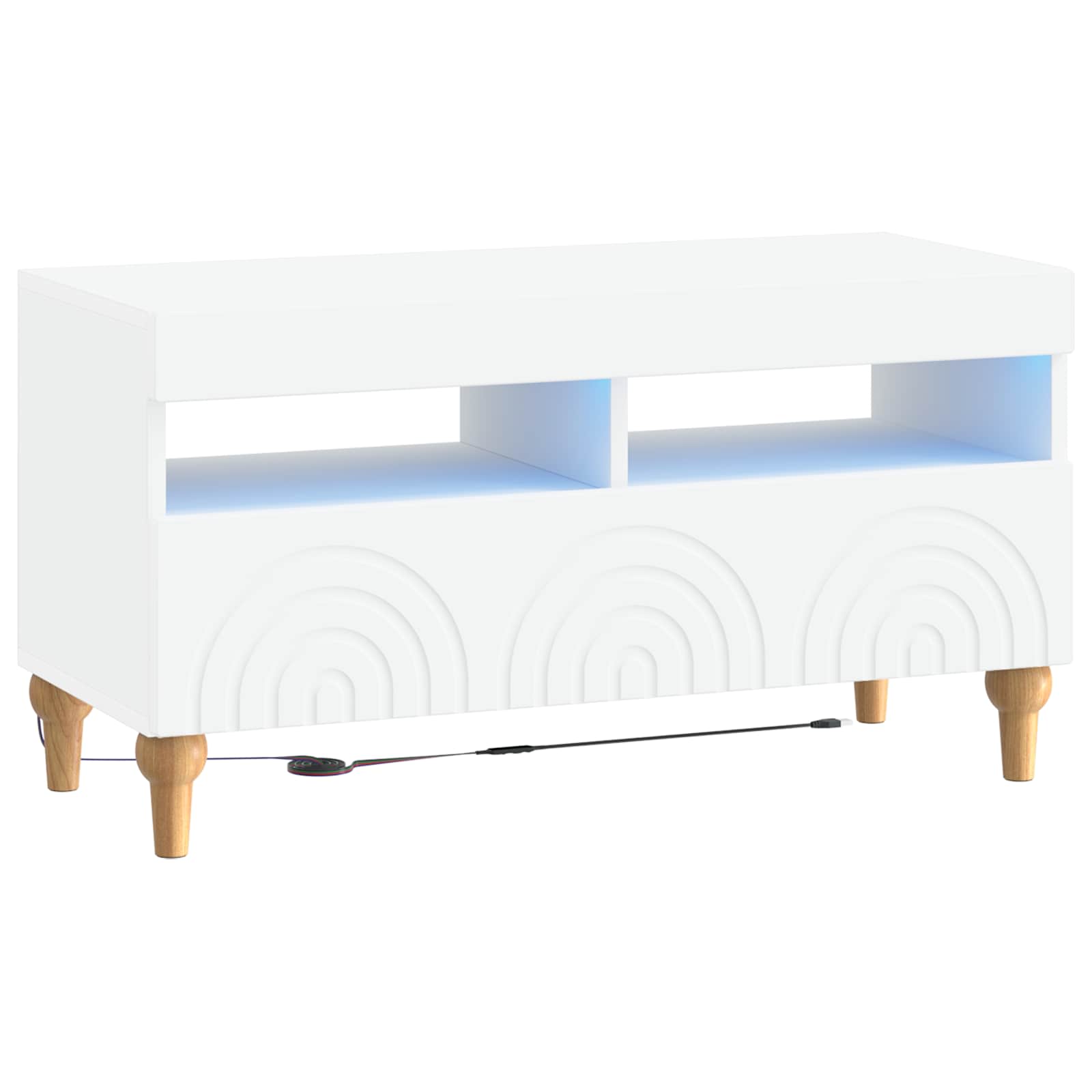 LED-TV-Schrank Weiß Holzwerkstoff
