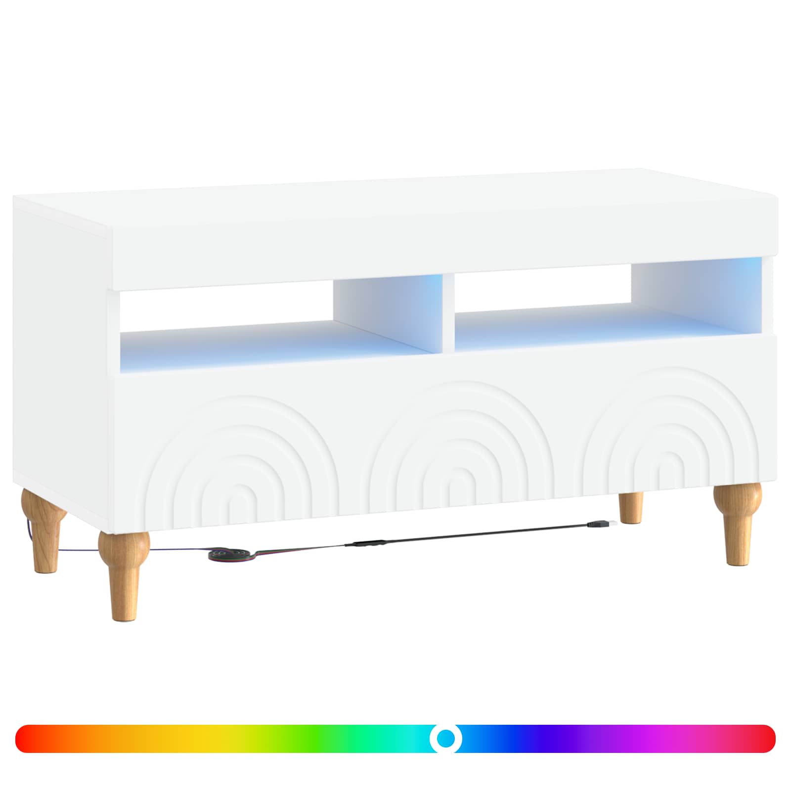 LED-TV-Schrank Weiß Holzwerkstoff