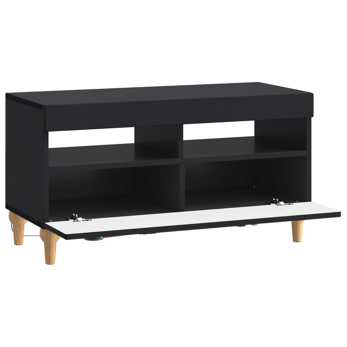 LED-TV-Schrank Schwarz Holzwerkstoff