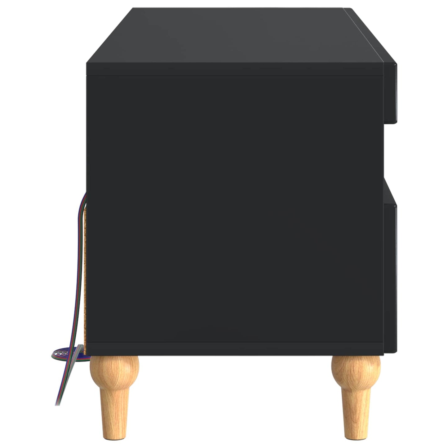 LED-TV-Schrank Schwarz Holzwerkstoff