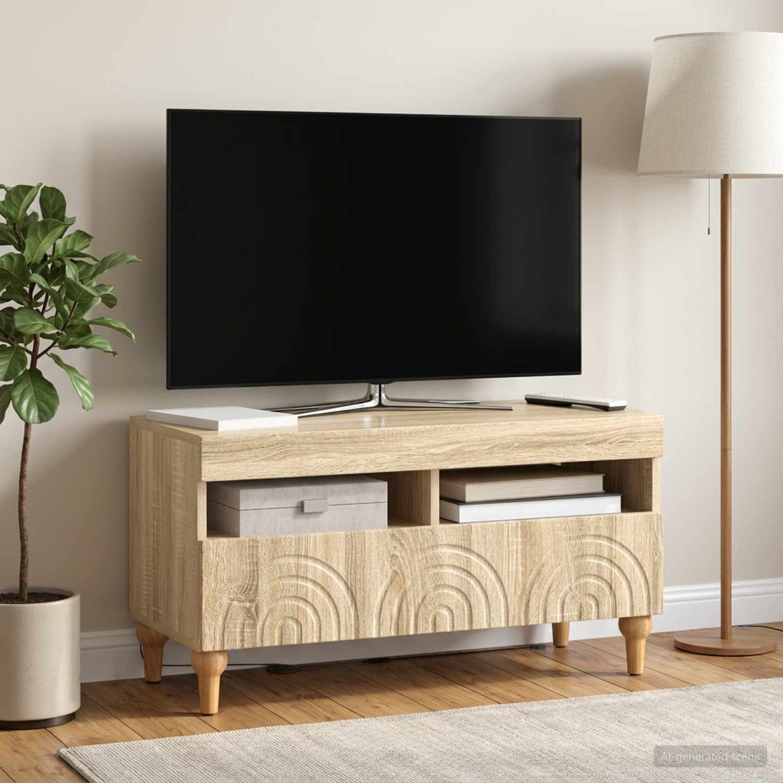 LED-TV-Schrank Sonoma-Eiche Holzwerkstoff