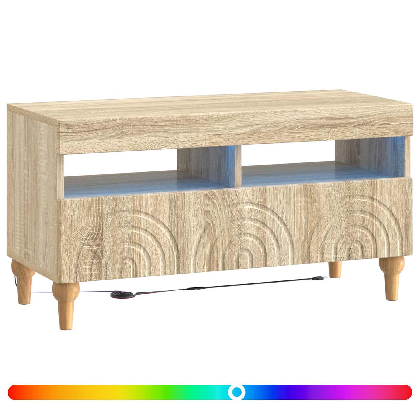 LED-TV-Schrank Sonoma-Eiche Holzwerkstoff