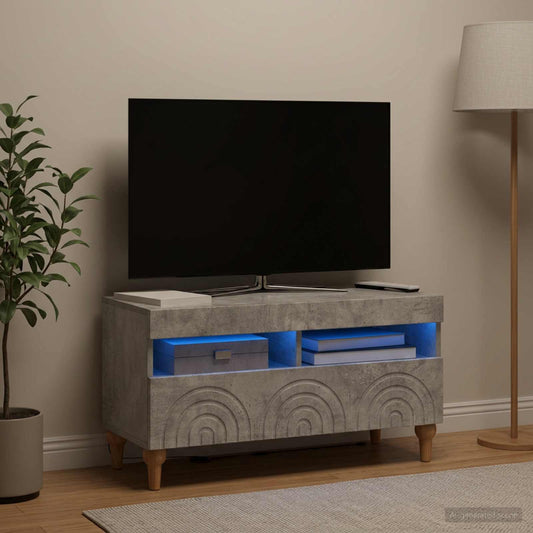 LED-TV-Schrank Betongrau Holzwerkstoff