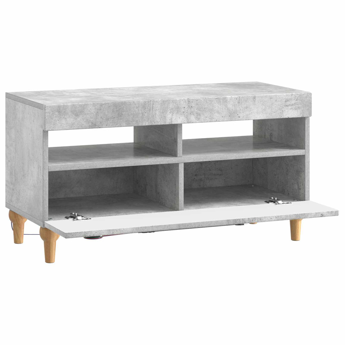 LED-TV-Schrank Betongrau Holzwerkstoff
