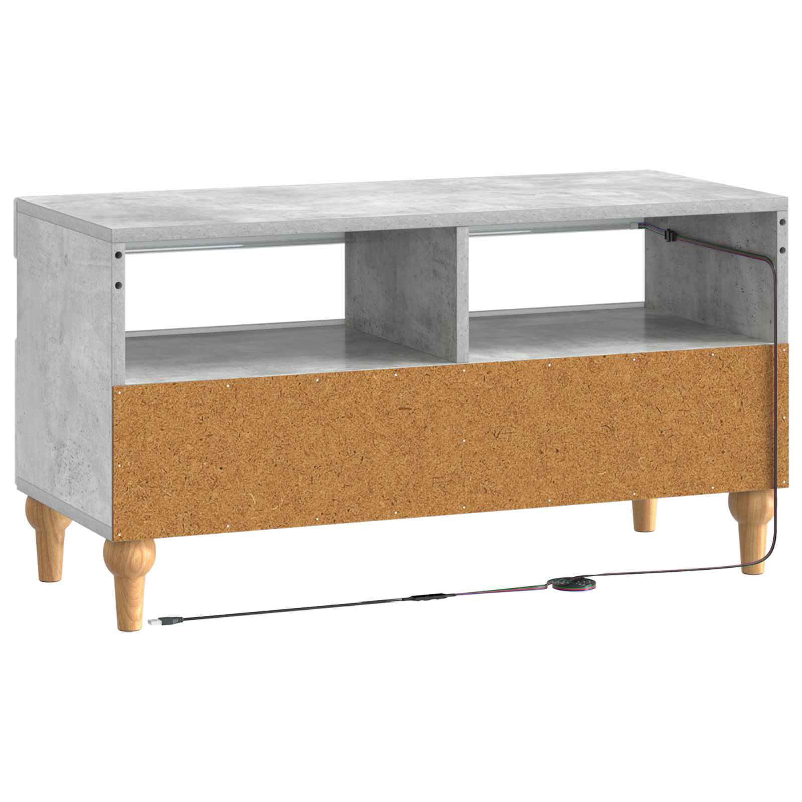 LED-TV-Schrank Betongrau Holzwerkstoff