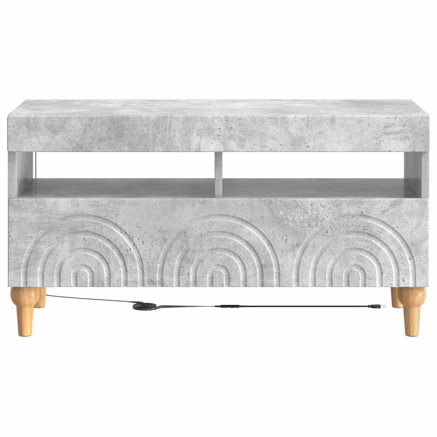 LED-TV-Schrank Betongrau Holzwerkstoff