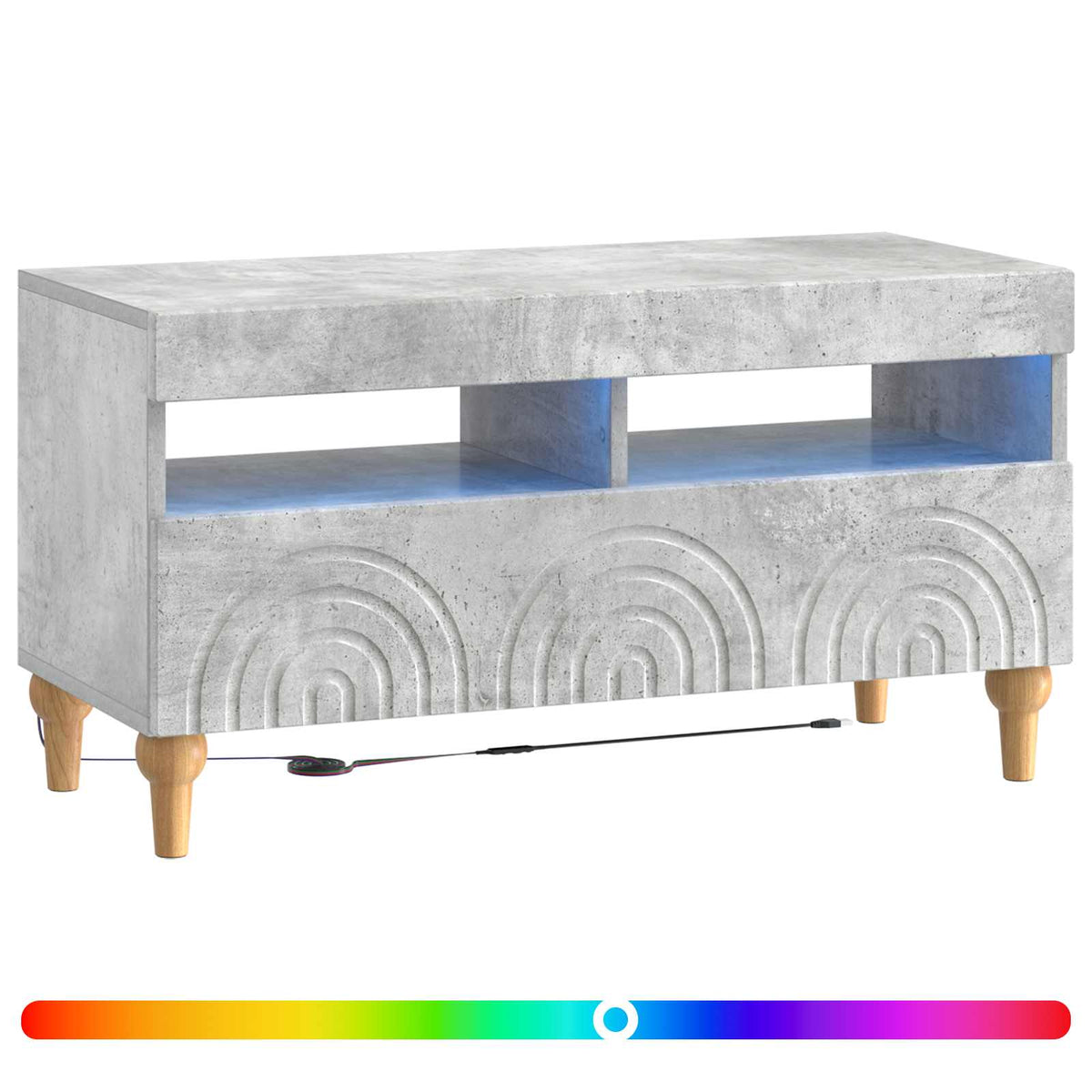 LED-TV-Schrank Betongrau Holzwerkstoff