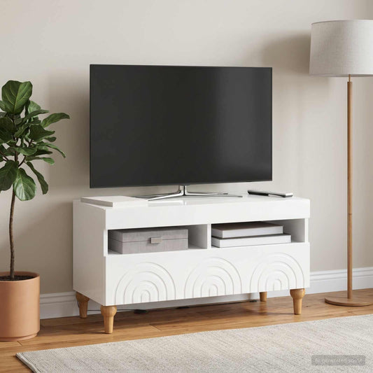 LED-TV-Schrank Hochglanz Weiß Holzwerkstoff